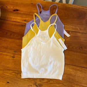 3 pack crop bralettes/tanks